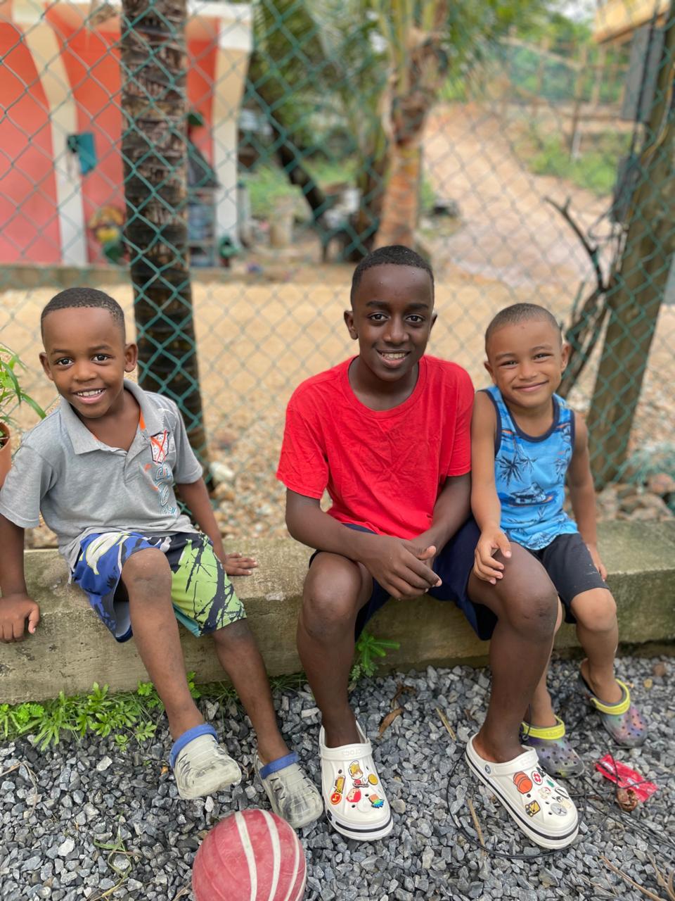 Boys at fence