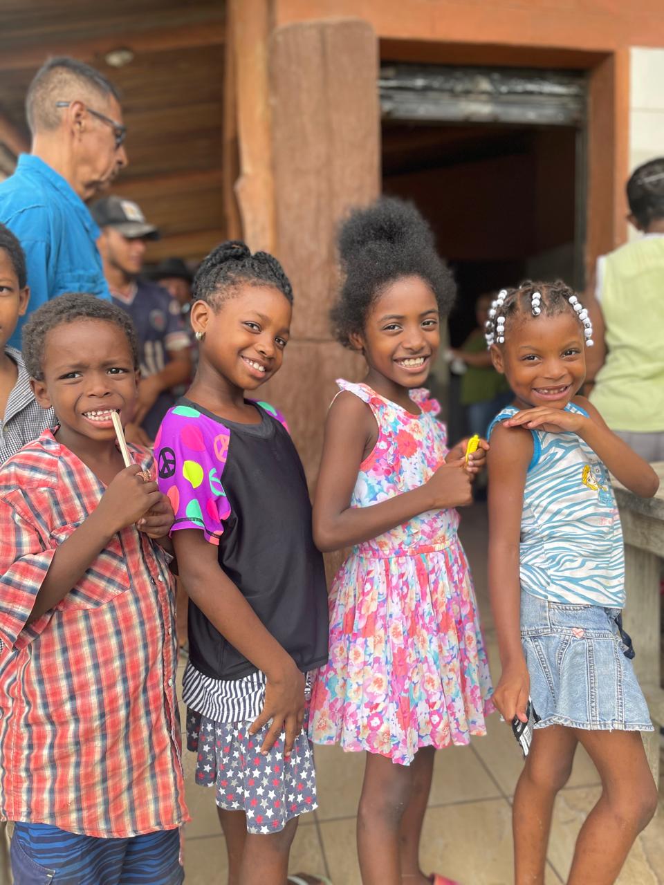 Kids smiling